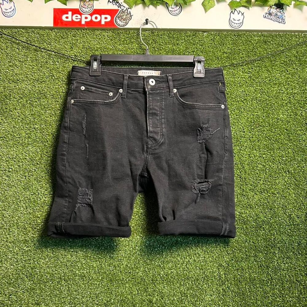 Topman Men's Black Shorts
